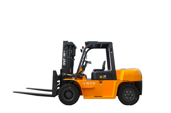 8 Ton Diesel Low Mast Forklift-Vrachtwagen met Hydraulisch Aandrijvingssysteem