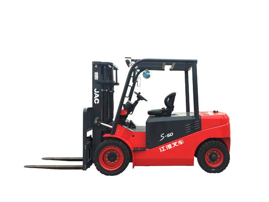 Nieuwe Elektrische 5 met 4 wielen Ton Forklift Truck With 3000mm~5000mm Lifthoogte